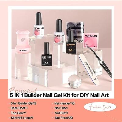 Aimeili 5 in 1 Builder Base Strengthening Gel, UV/LED Clear Building Nail Gel in A Bottle for Nails Extension Gel Polish Coat Nail Repair Nail