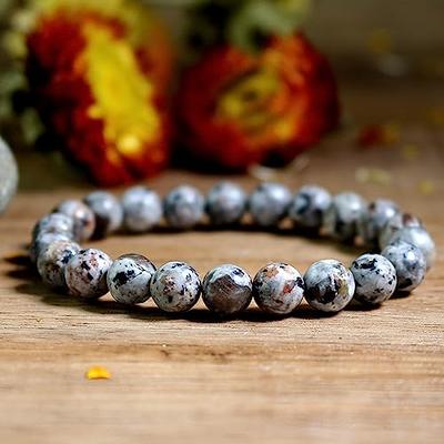 Natural Gemstone Beads Bracelet,Handmade Men Women Stretchy  Bracelet,Healing Cry