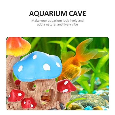 Ipetboom Hideout House Mushroom Decor Aquarium Decorations Rock Cave Decor  Betta Decorations for Tank Betta Fish Tank Fish Shelter Turtle Tank Decor  Shrimp House Cichlids Accessories Resin - Yahoo Shopping