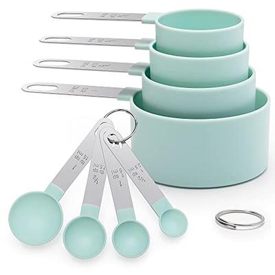 8-Piece Measuring Cup & Spoon Set, Aqua