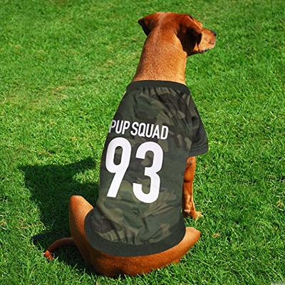 Atdesk Custom Dog Shirt, Dog Soccer Jersey Summer Puppy Vest T-Shirt,  Breathable Sleeveless Tank Top Pet Outfit for Samll Dogs Cats, Add Your  Number 