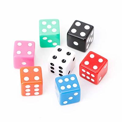 10pcs 15mm Multicolor Acrylic Cube Dice Beads Six Sides Portable Table  Games Toy