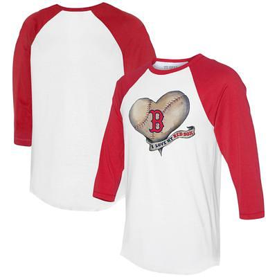 Girls Youth Tiny Turnip White Boston Red Sox Heart Bat Fringe T-Shirt -  Yahoo Shopping