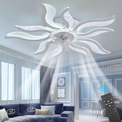 Jtfany Ceiling Fans with Lights and Remote 18 Inch Flush Mount