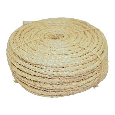 Twisted Manila Hemp Rope (1/4 Inch x 10 Feet) - Thick Heavy-Duty