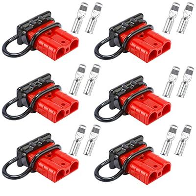 AuInLand 6-10 Gauge Battery Quick Connector, 50A Wire Harness Plug Kit, Quick  Disconnect Plug for Motor Winch Trailer, Red, Set of 6 - Yahoo Shopping