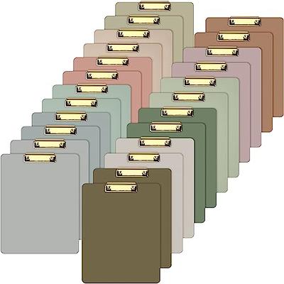 Standard Size Vintage Hardboard Clipboard w/ Low Profile Clip 24 Packs