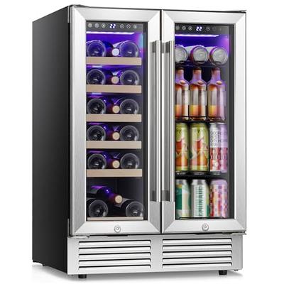 19.29 25 Bottle Single Zone Freestanding Wine Refrigerator & Beverage  Cooler