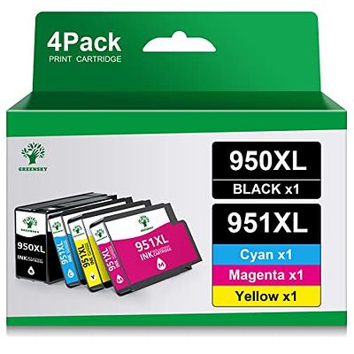 HP 950XL 951XL Combo Pack Ink Cartridges (Black Cyan Magenta Yellow) 4-Pack