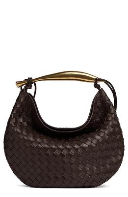 Bottega Veneta Mini Sardine Intrecciato Top-Handle Bag Chalk-M Brass