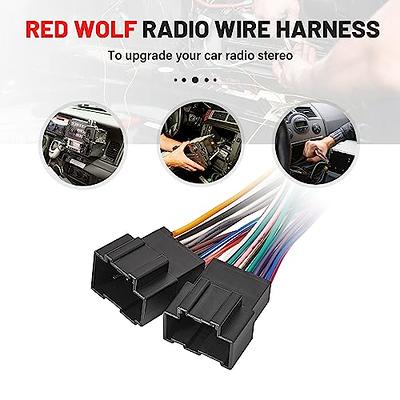 2pc Universal ISO Wire Harness Adapter Connector Cable fit for Car Stereo  System