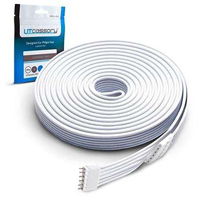 Litcessory Splitter Compatible with Philips Hue Lightstrip Plus (2 Pack,  White - STANDARD 6-PIN V3) 