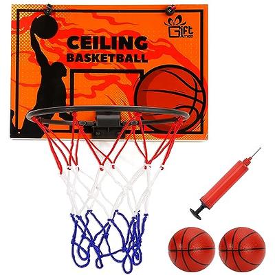  DEEKIN Indoor Mini Basketball Hoop Set with 4 Balls and Other  Basketball Accessories Over The Door Room Basketball Hoop for Teens and  Adults Christmas Birthday Gifts Door and Wall Room Game 