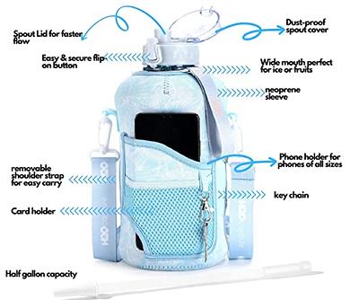 44OZ Clear Water bottle, with handle and mobile phone bracket