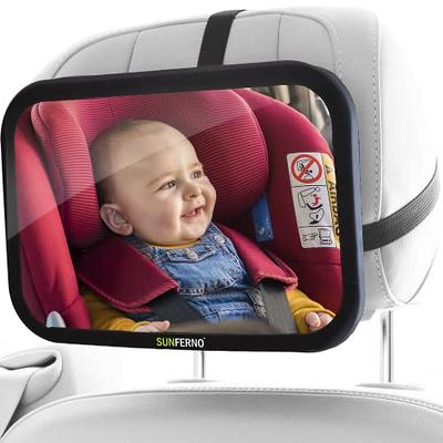 Sunferno Baby Carseat Mirror for Child - Car Seat Mirrors Rear Facing Infant  - Two Headrest Straps Wide View Shatterproof Fully Assembled Adjustable -  Acrylic Convex Safely Monitor Newborn Toddler - Yahoo Shopping