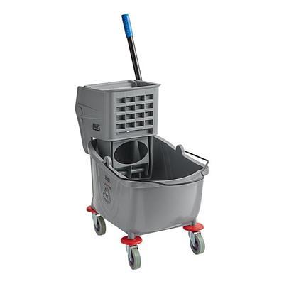 Lavex 35 Qt. Yellow Mop Bucket & Side Press Wringer Combo