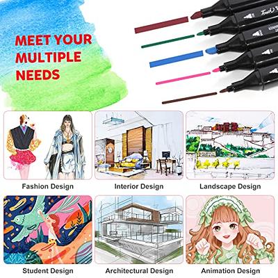 80Colors Alcohol Based Markers, Alcohol Markers Set, Dual Tip Alcohol  Sketching Drawing Markers Animation for Adults Kids