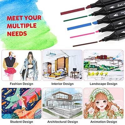 Belleza Suprema 100 Colors Alcohol Markers Dual Tips Permanent Art Markers Pen for Kids & Adult, Alcohol-Based Highlighter Pen Sketch Markers for