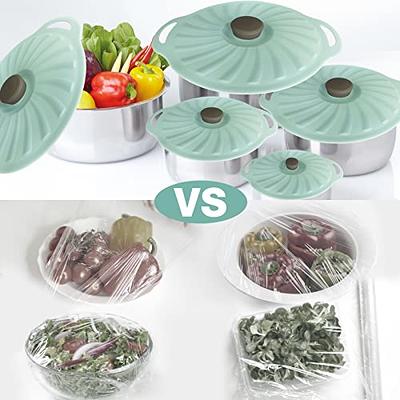 Kitchen + Home Silicone Suction Lids and Food Covers - Set of 5 - Fits  various sizes of cups, bowls, pans, or containers! 