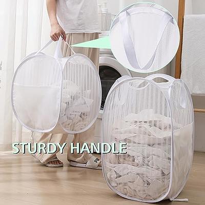 Smart Design Pop-Up Spiral Laundry Hamper Bag Mesh - Collapsible Design -  Dorm Room Essential - Kids Clothes Basket Organizer - Home Organization