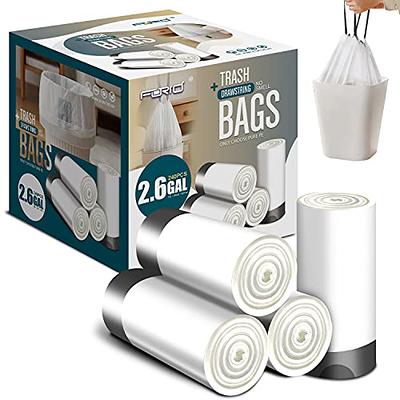 2.6 Gallon Clear Small Trash Bags Bathroom Garbage Bags 240 Count 