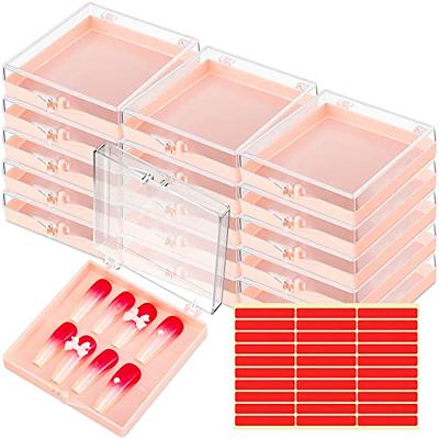 10Pcs Press on Nail Storage Box Acrylic Nail Storage Box Transparent Small