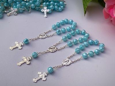 25 pcs Pearl Decade rosaries/First communion favors/Mini Rosaries