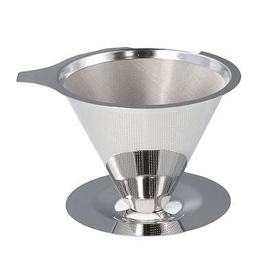 Zulay Kicthen Reusable Pour Over Coffee Filter - Flexible Stainless Steel Mesh