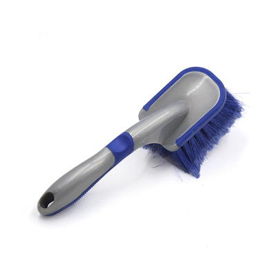 Konex Fiber Economy Utility Cleaning Brush. Heavy Duty Scrub Brush with Wood Handle. Peanut Shaped