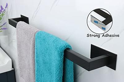 Taozun Hand Towel Holder/Hand Towel Bar - Black Face Towel Holder Self  Adhesive Towel Ring for