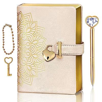 Lock Diary with Pen Set Journal for Women Teenagers Diary for Girls Age  8-12, A5 240 Pages Colorful Side Journal with Lock, Refillable Leather  Journal