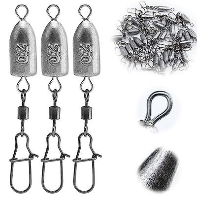 Goture Bullet Weights for Fishing with Swivel Sanp Set,Ideal