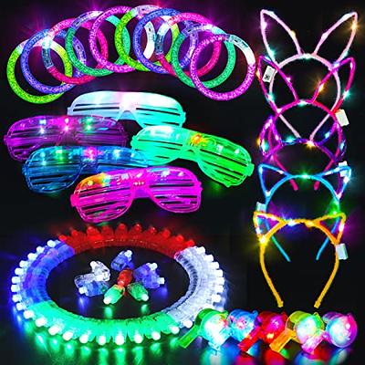 LED Glow Party Favors Supplies - FABETO 65 Pack Light Up Glow In The Dark  Birthday New