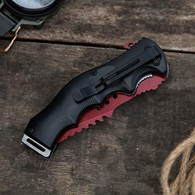 ASR Tactical Ceramic Folding Razor Blade, Micro EDC Escape Knife Survival  Tool 