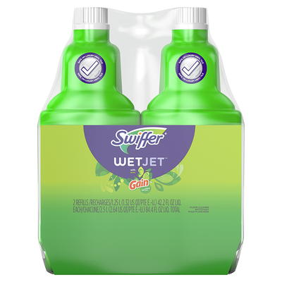 Swiffer Wetjet 42.2 oz. Vinyl, Tile and Laminate Liquid Floor Cleaner  (2-Count) 003700047524 - The Home Depot