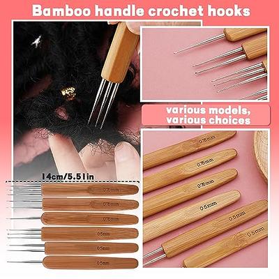 Dreadlock Crochet hook Bamboo Handle - Big selection of Dreadlock tools!