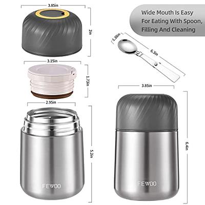 Thermos Food Jar Insulated Lunch Container Bento Box for Cold Hot Food Food  Flask Wide Mouth Stainless Steel Vacuum Lunch Box for Kids Adult Flexible  Handle Leak Proof 