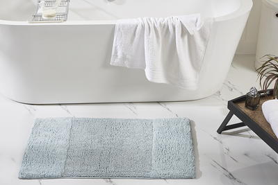 Somerset Home 100% Cotton Reversible Long Bath Rug - Blue - 24x60