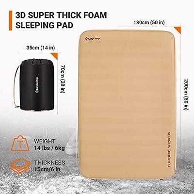 LOSTHORIZON 4.5”Thick Self Inflating Sleeping Pad for Tesla Model Y,  Camping Mattress with Pump Sack, Solid Foam, R-Value 13, 4 Seasons