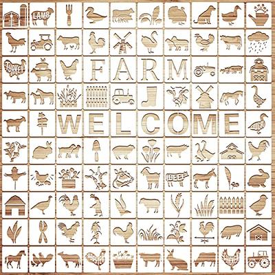 ASMPIO 3 Inch Letter Stencils Numbers Craft Stencils, 40 Pcs Reusable  Plastic Alphabet Drawing Templates for Painting on Wood, Wall, Fabric,  Rock