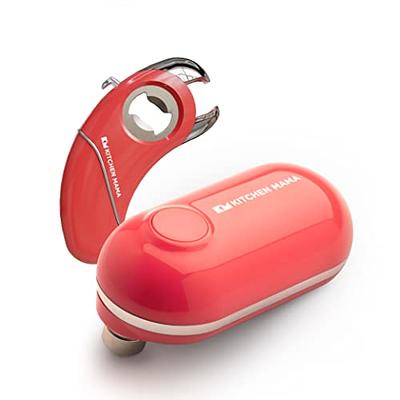 Kitchen Mama Electric Can Opener: Smooth Edge, Food-Safe and Battery  Operated Can Opener (Bundle Red and White) - Yahoo Shopping