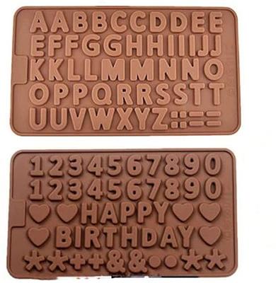 Chocolate Letters Molds Silicone Mould, Happy Birthday Candy Mold