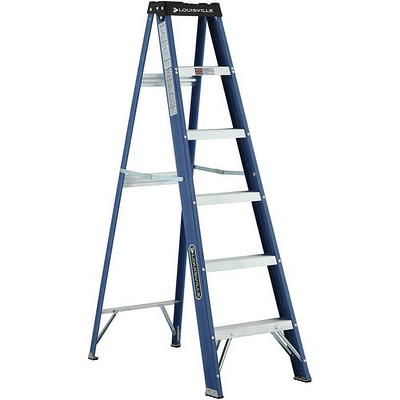 Louisville Ladder FS1412HD, 6-Foot Fiberglass Step Ladder, 375-Pound  Capacity