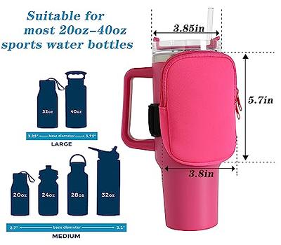 MONOBLANKS Water Bottle Pouch for Stanley Quencher Adventure 40 oz & Stanley  IceFlow 20oz 30oz,Gym Tumbler Cup Accessories for Women Storage Sleeve  Pocket for Walking, Running, Sports（Hot Pink） - Yahoo Shopping