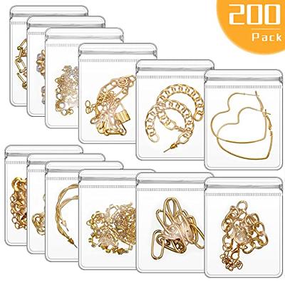  160 Pieces Self Seal Jewelry PVC Bags Plastic Anti Tarnish  Jewelry Storage Bags Clear Jewelry Organizer Bag Jewelry Pouches Small  Zipper Bags for Holding Earring Ring Necklace Jewelry, 5 Sizes 