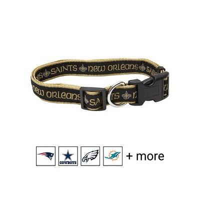 Pets First NFL New Orleans Saints Best Dog Collar NFL Signature PRO  PVC-Leather Premium - Medium - Yahoo Shopping