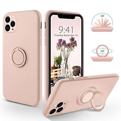 KiviCase iPhone 11 Pro Max Case, Phone Case iPhone 11 ProMax, Slim Silicone  Soft Rubber Shockproof Protective Bumper 360° Ring Holder Kickstand Drop  Protection Cute Girls Women Boys Cover, Light Pink - Yahoo Shopping