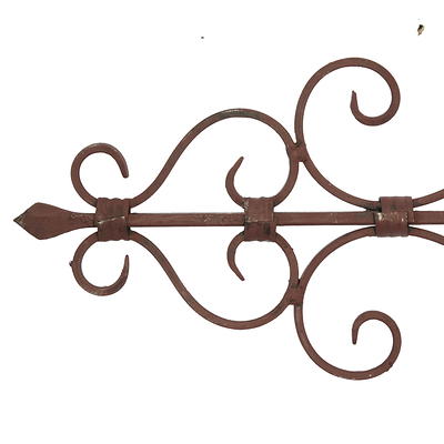 Decmode Iron Feather Wall Hook - Set of 3