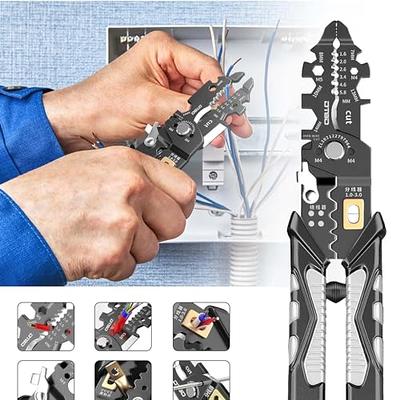 WGGE WG-015 Professional 8-inch Wire Stripper/Wire Crimping Tool, Wire  Cutter, Wire Crimper, Cable Stripper, Wiring Tools and Multi-Function Hand