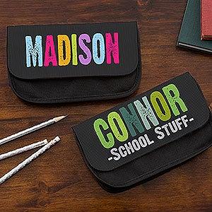 Kids Name Personalized Canvas Pencil Case